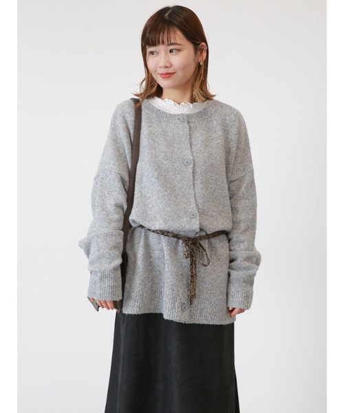 ehka sopo（エヘカソポ）の「ミドル丈クルーカーディガン（カーディガン/ボレロ・レディース・キナリ/グリーン/グレー・ﾌﾘ-）」の8枚目の写真