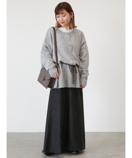 ehka sopo（エヘカソポ）の「ミドル丈クルーカーディガン（カーディガン/ボレロ・レディース・キナリ/グリーン/グレー・ﾌﾘ-）」の15枚目の写真