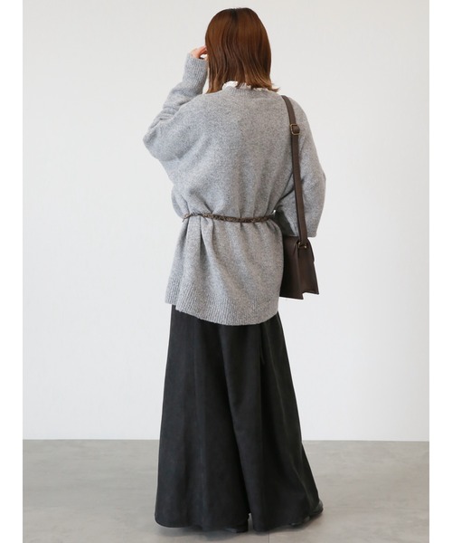 ehka sopo（エヘカソポ）の「ミドル丈クルーカーディガン（カーディガン/ボレロ・レディース・キナリ/グリーン/グレー・ﾌﾘ-）」の10枚目の写真