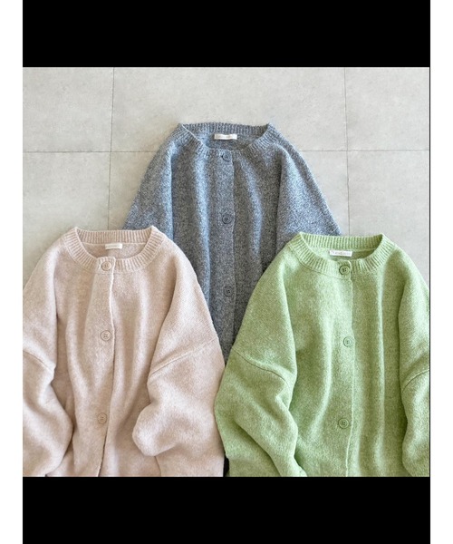 ehka sopo（エヘカソポ）の「ミドル丈クルーカーディガン（カーディガン/ボレロ・レディース・キナリ/グリーン/グレー・ﾌﾘ-）」の19枚目の写真