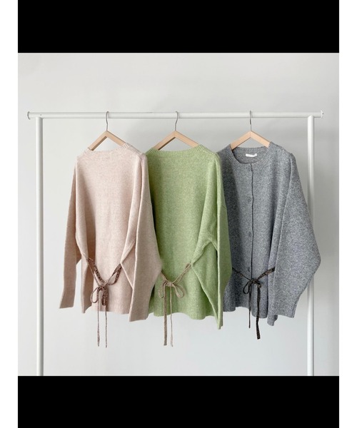 ehka sopo（エヘカソポ）の「ミドル丈クルーカーディガン（カーディガン/ボレロ・レディース・キナリ/グリーン/グレー・ﾌﾘ-）」の18枚目の写真