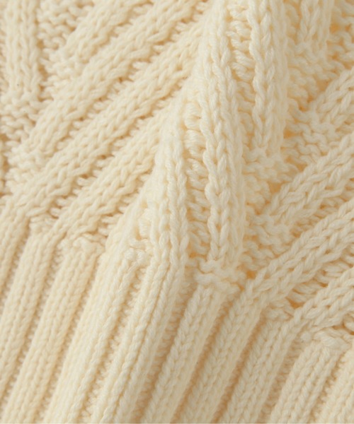 N.（N. Natural Beauty Basic）（エヌエヌナチュラルビューティーベーシック）の「◆ジャガードニットベスト（ベスト・レディース・オフホワイト/ホワイト×パープル/ブラック×ベージュ・MEDIUM）」の21枚目の写真