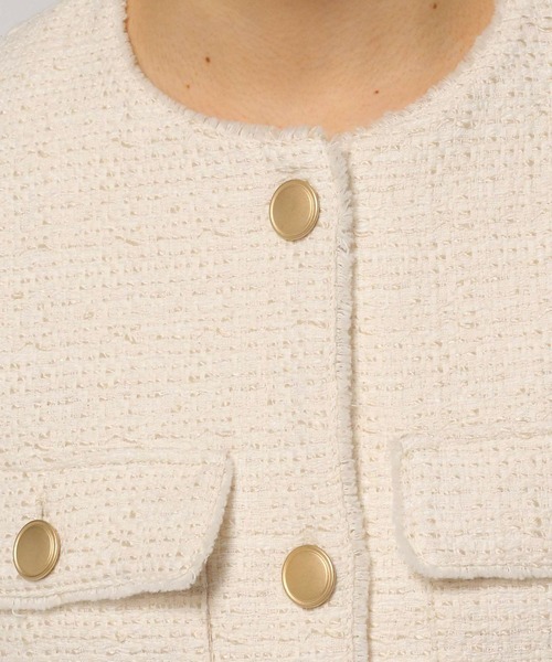 BABYLONE（バビロン）の「ツイードノーカラージャケット（ノー