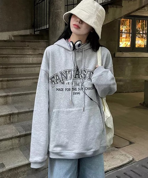 LYEON(リヨン)の「カレッジロゴパーカー(パーカー・レディース・グリーン/ライトグレー・FREE)」の10枚目の写真