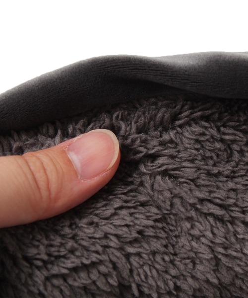 14+（イチヨンプラス）の「裏ボアベロアネックウォーマー（ネックウォーマー/スヌード・レディース・ブラック/グレー/ネイビー・FREE）」の8枚目の写真