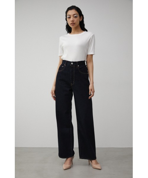 AZUL by moussy（アズールバイマウジー）の「HIGH WAIST DENIM WIDE Ⅳ/ハイウエストデニムワイドⅣ（デニムパンツ・レディース・ライトブラック/ライトブルー/ワンウォッシュ・SMALL/MEDIUM/LARGE/X-SMALL）」の22枚目の写真
