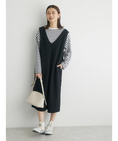 Green　Parks（グリーンパークス）の「コンパクトボーダーロンTEE（Tシャツ/カットソー・レディース・グレー/ピンク/ブルー/ブラック・FREE）」の10枚目の写真