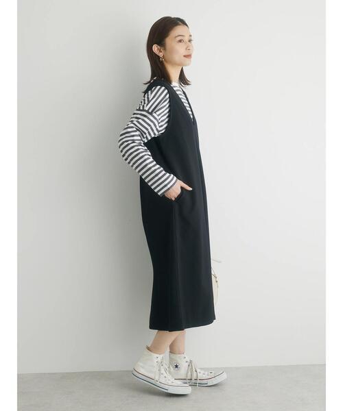 Green　Parks（グリーンパークス）の「コンパクトボーダーロンTEE（Tシャツ/カットソー・レディース・グレー/ピンク/ブルー/ブラック・FREE）」の11枚目の写真