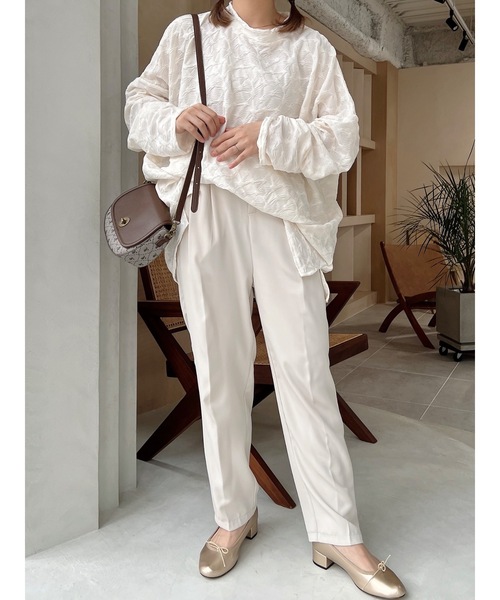 JUMELLE（ジュメロ）の「シャーリングオーバーカットトップ（Tシャツ/カットソー・レディース・アイボリー・MEDIUM）」の2枚目の写真