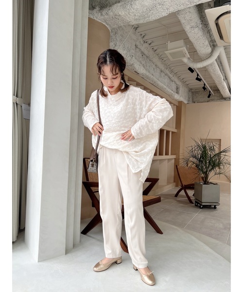 JUMELLE（ジュメロ）の「シャーリングオーバーカットトップ（Tシャツ/カットソー・レディース・アイボリー・MEDIUM）」の4枚目の写真