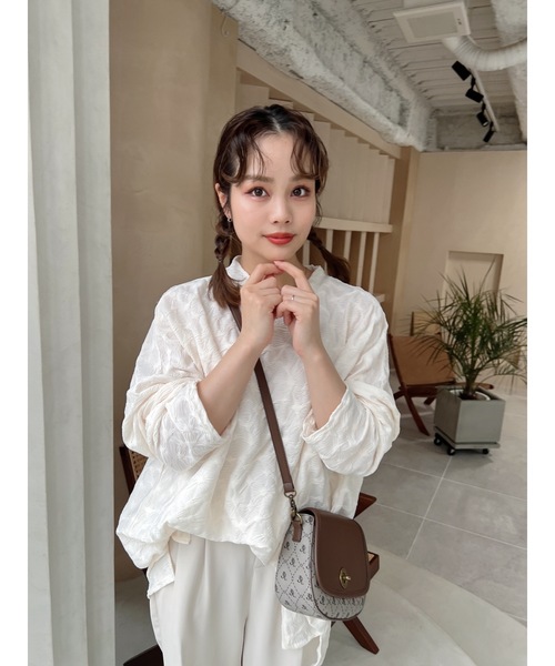 JUMELLE（ジュメロ）の「シャーリングオーバーカットトップ（Tシャツ/カットソー・レディース・アイボリー・MEDIUM）」の14枚目の写真