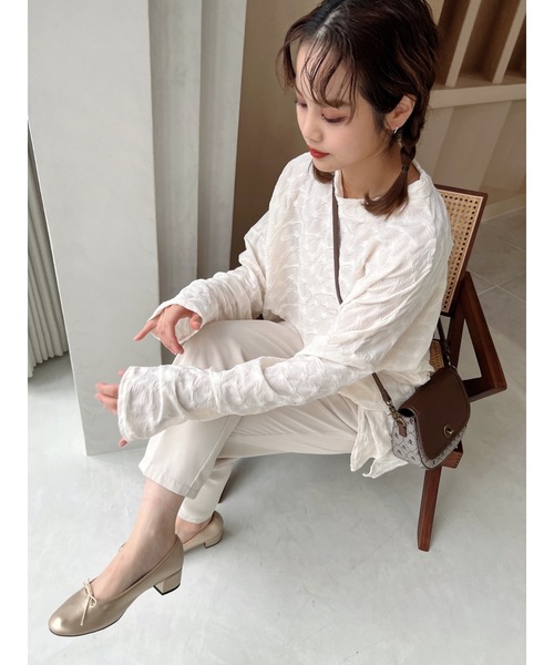 JUMELLE（ジュメロ）の「シャーリングオーバーカットトップ（Tシャツ/カットソー・レディース・アイボリー・MEDIUM）」の15枚目の写真