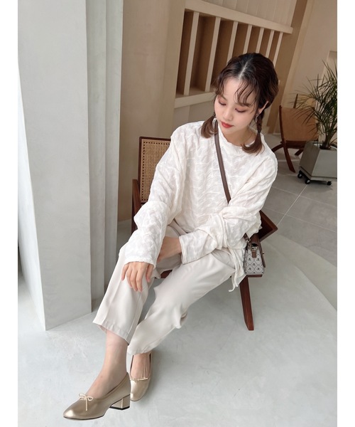 JUMELLE（ジュメロ）の「シャーリングオーバーカットトップ（Tシャツ/カットソー・レディース・アイボリー・MEDIUM）」の21枚目の写真