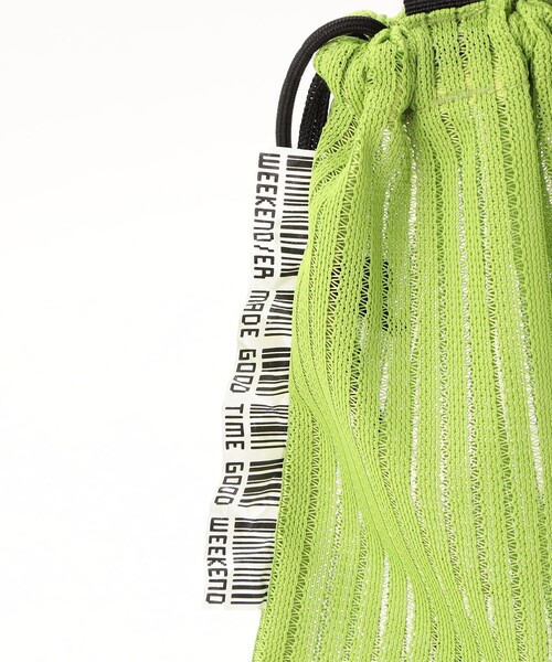 WEEKEND(ER)（ウィークエンダー）の「WEEKEND(ER)×FREAK'S STORE/ウィークエンダー×フリークスストア 別注MESH DRAWSTING BAG/ 別注メッシュドローストリングバッグ（ショルダーバッグ・レディース・グレー/オレンジ/ライトグリーン・ONE SIZE）」の14枚目の写真