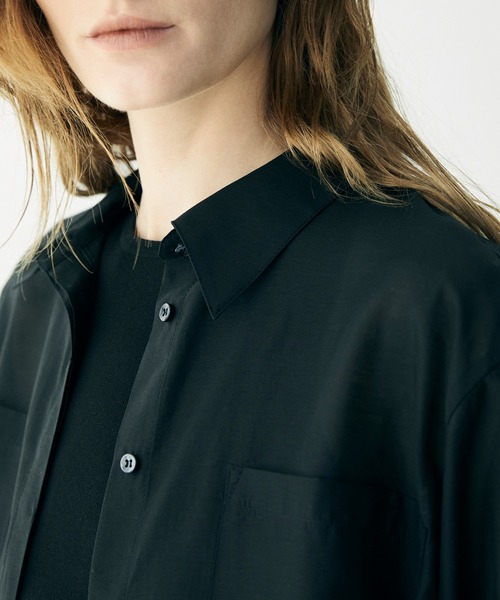 CEL ANSWER（シーイーエルアンサー）の「ソフトオーガンジーシアーシャツ（シャツ/ブラウス・レディース・イエロー/ホワイト/ブラック・FREE）」の7枚目の写真