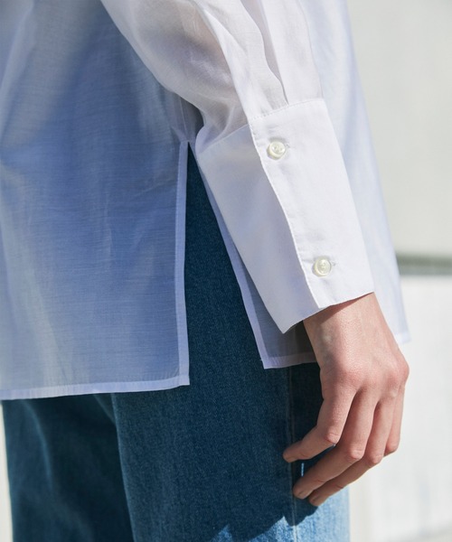 CEL ANSWER（シーイーエルアンサー）の「ソフトオーガンジーシアーシャツ（シャツ/ブラウス・レディース・イエロー/ホワイト/ブラック・FREE）」の11枚目の写真