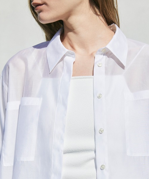 CEL ANSWER（シーイーエルアンサー）の「ソフトオーガンジーシアーシャツ（シャツ/ブラウス・レディース・イエロー/ホワイト/ブラック・FREE）」の13枚目の写真