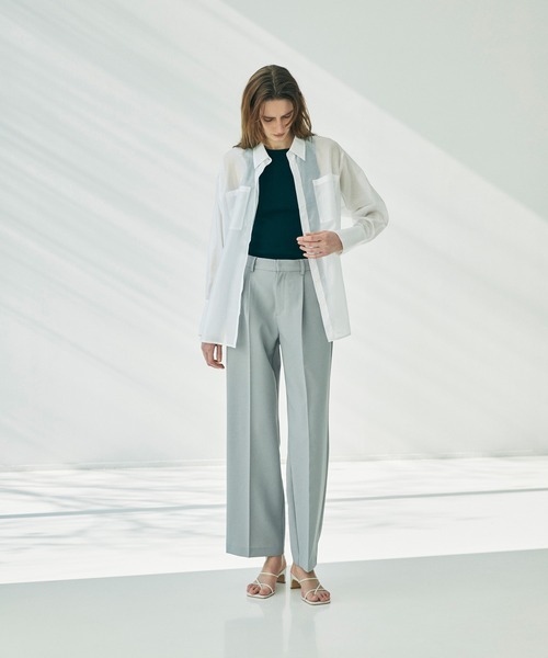 CEL ANSWER（シーイーエルアンサー）の「ソフトオーガンジーシアーシャツ（シャツ/ブラウス・レディース・イエロー/ホワイト/ブラック・FREE）」の16枚目の写真