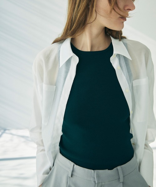 CEL ANSWER（シーイーエルアンサー）の「ソフトオーガンジーシアーシャツ（シャツ/ブラウス・レディース・イエロー/ホワイト/ブラック・FREE）」の17枚目の写真