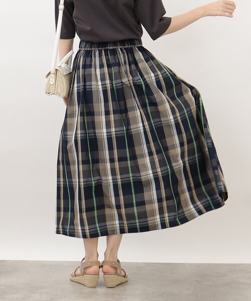 grove（グローブ）の「◆オールシーズン活躍する！ビッグチェックスカート（スカート・レディース・ネイビー系1/ホワイト系4/アイボリー系1・02/03/01/05/04）」の12枚目の写真
