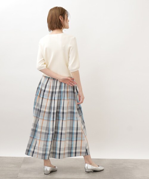 grove（グローブ）の「◆オールシーズン活躍する！ビッグチェックスカート（スカート・レディース・ネイビー系1/ホワイト系4/アイボリー系1・02/03/01/05/04）」の17枚目の写真
