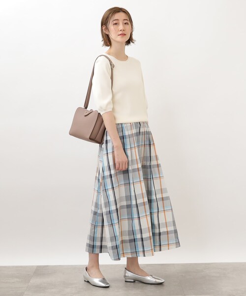 grove（グローブ）の「◆オールシーズン活躍する！ビッグチェックスカート（スカート・レディース・ネイビー系1/ホワイト系4/アイボリー系1・02/03/01/05/04）」の18枚目の写真