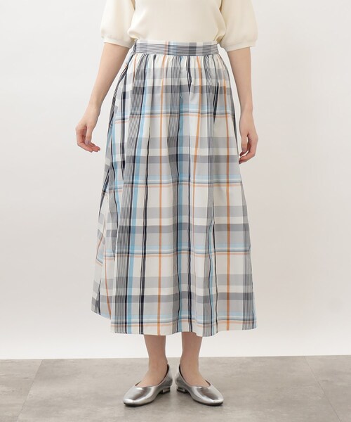 grove（グローブ）の「◆オールシーズン活躍する！ビッグチェックスカート（スカート・レディース・ネイビー系1/ホワイト系4/アイボリー系1・02/03/01/05/04）」の22枚目の写真
