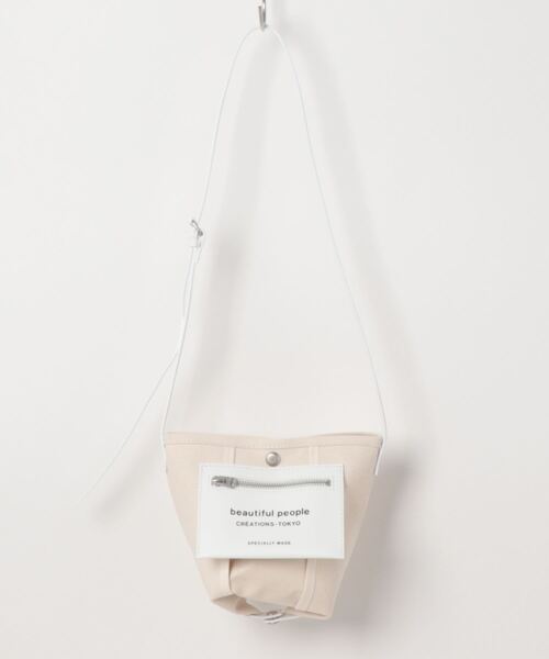 beautiful people(ビューティフルピープル)の「beautiful people lining logo pocket mini shoulder bag 7315611967(ショルダーバッグ・レディース・ホワイト/ブラック・FREE)」の9枚目の写真