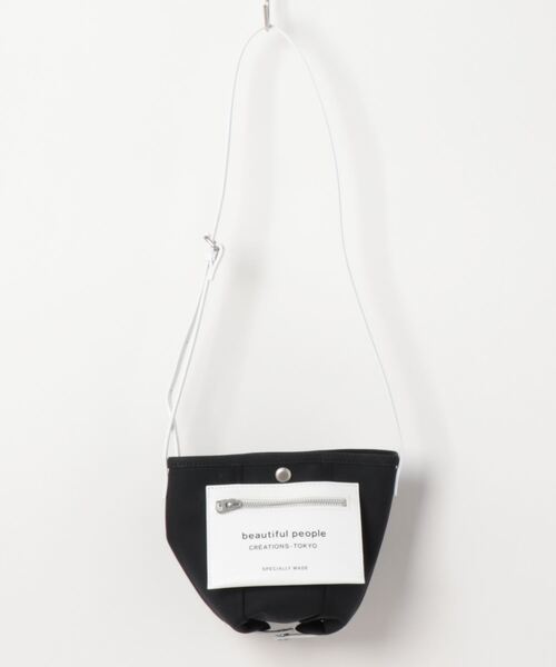 beautiful people(ビューティフルピープル)の「beautiful people lining logo pocket mini shoulder bag 7315611967(ショルダーバッグ・レディース・ホワイト/ブラック・FREE)」の10枚目の写真