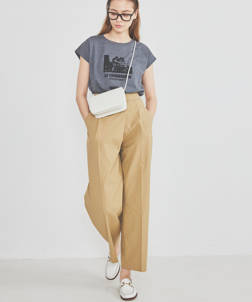 Rouge vif(ルージュヴィフ)の「【TICCA/ティッカ】 別注フレンチTシャツ(Tシャツ/カットソー・レディース・ホワイト/チャコールグレー・フリー)」の4枚目の写真