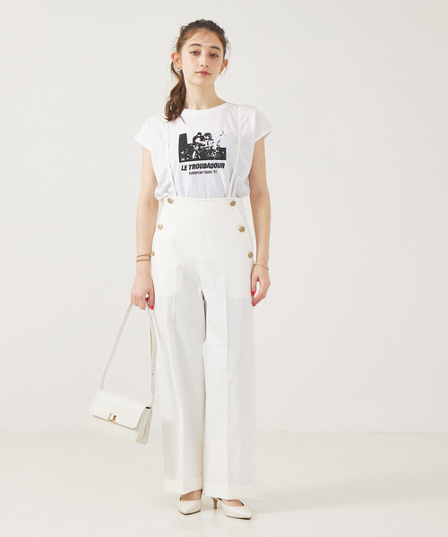Rouge vif(ルージュヴィフ)の「【TICCA/ティッカ】 別注フレンチTシャツ(Tシャツ/カットソー・レディース・ホワイト/チャコールグレー・フリー)」の5枚目の写真