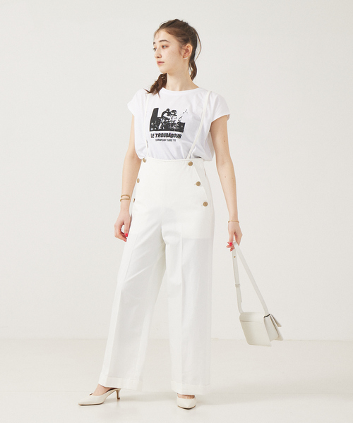 Rouge vif(ルージュヴィフ)の「【TICCA/ティッカ】 別注フレンチTシャツ(Tシャツ/カットソー・レディース・ホワイト/チャコールグレー・フリー)」の6枚目の写真