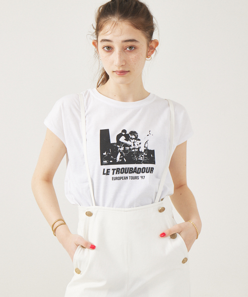 Rouge vif(ルージュヴィフ)の「【TICCA/ティッカ】 別注フレンチTシャツ(Tシャツ/カットソー・レディース・ホワイト/チャコールグレー・フリー)」の7枚目の写真