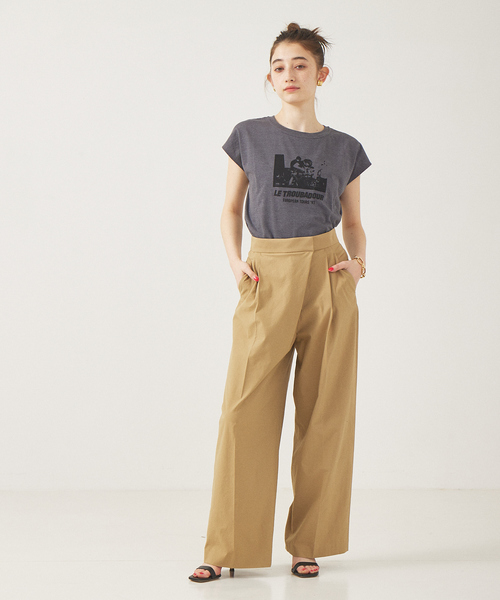Rouge vif(ルージュヴィフ)の「【TICCA/ティッカ】 別注フレンチTシャツ(Tシャツ/カットソー・レディース・ホワイト/チャコールグレー・フリー)」の10枚目の写真