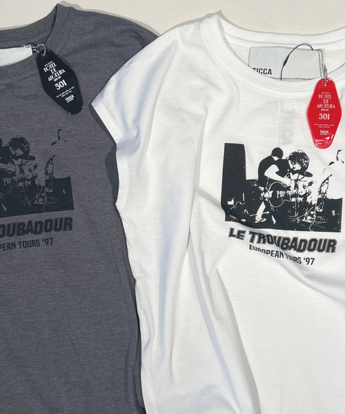 Rouge vif(ルージュヴィフ)の「【TICCA/ティッカ】 別注フレンチTシャツ(Tシャツ/カットソー・レディース・ホワイト/チャコールグレー・フリー)」の13枚目の写真