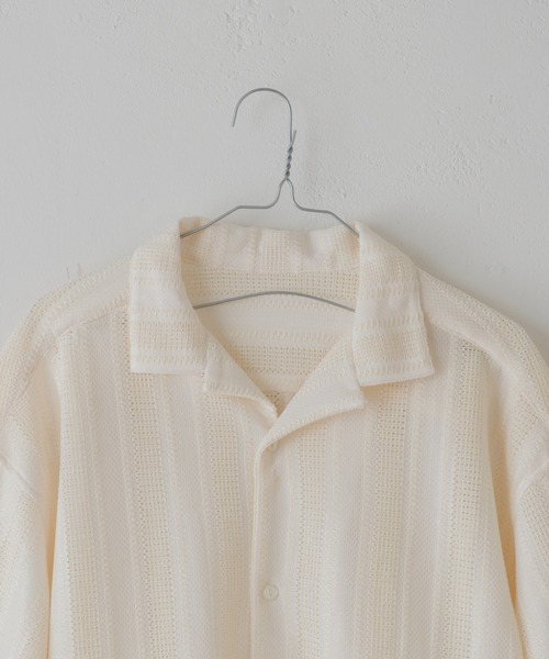 WHIMSIC（ウィムジック）の「【UNISEX】オープンカラーレースシャツ（シャツ/ブラウス・メンズ・ホワイト/グリーン・FREE）」の22枚目の写真