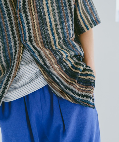 WHIMSIC（ウィムジック）の「【UNISEX】オープンカラーレースシャツ（シャツ/ブラウス・メンズ・ホワイト/グリーン・FREE）」の10枚目の写真