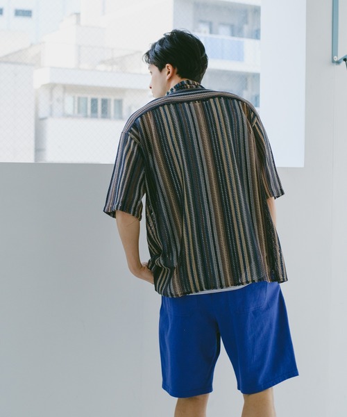 WHIMSIC（ウィムジック）の「【UNISEX】オープンカラーレースシャツ（シャツ/ブラウス・メンズ・ホワイト/グリーン・FREE）」の15枚目の写真