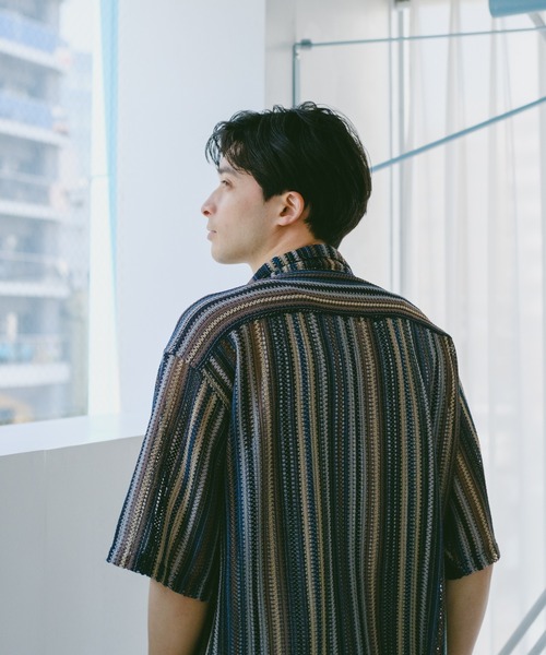 WHIMSIC（ウィムジック）の「【UNISEX】オープンカラーレースシャツ（シャツ/ブラウス・メンズ・ホワイト/グリーン・FREE）」の20枚目の写真