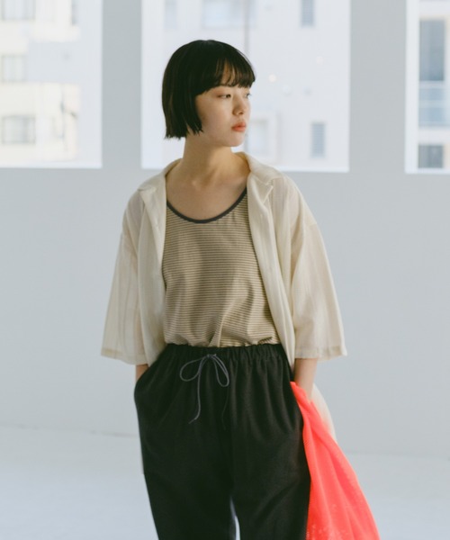 WHIMSIC（ウィムジック）の「【UNISEX】オープンカラーレースシャツ（シャツ/ブラウス・メンズ・ホワイト/グリーン・FREE）」の16枚目の写真