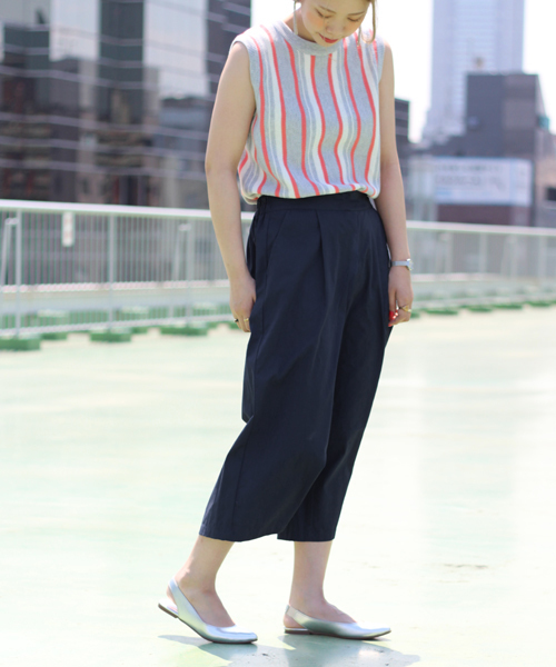 CIAOPANIC TYPY(チャオパニックティピー)の「ドライツイストガウチョパンツ(その他パンツ・レディース・ホワイト/ネイビー・SMALL/MEDIUM)」の2枚目の写真