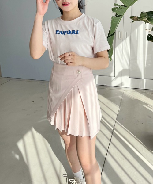 one after another NICE CLAUP（ワンアフターアナザーナイスクラップ）の「ガーリーにもカジュアルにも。ロゴアソートTシャツ（Tシャツ/カットソー・レディース・レッド/ピンク/ブラック/オフホワイト・FREE）」の11枚目の写真