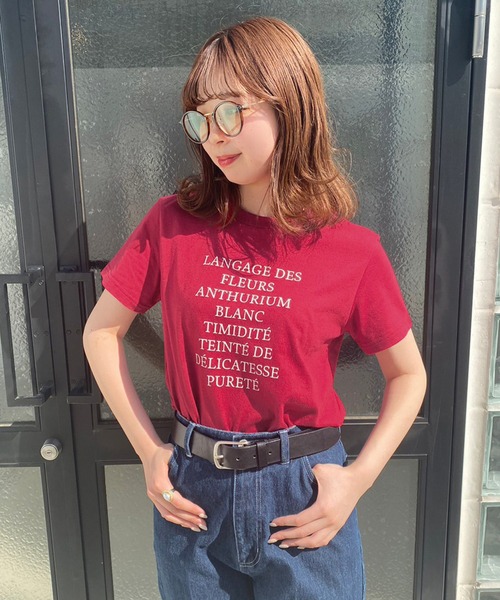 one after another NICE CLAUP（ワンアフターアナザーナイスクラップ）の「ガーリーにもカジュアルにも。ロゴアソートTシャツ（Tシャツ/カットソー・レディース・レッド/ピンク/ブラック/オフホワイト・FREE）」の17枚目の写真