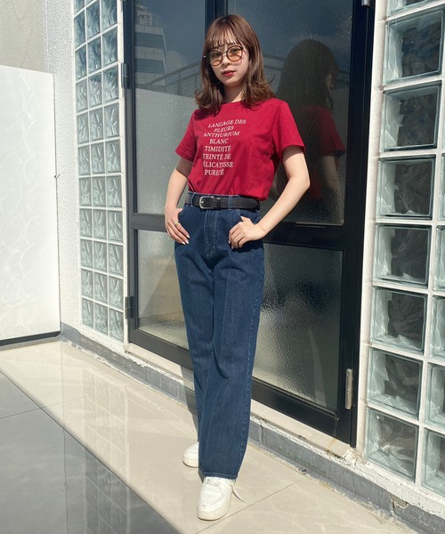 one after another NICE CLAUP（ワンアフターアナザーナイスクラップ）の「ガーリーにもカジュアルにも。ロゴアソートTシャツ（Tシャツ/カットソー・レディース・レッド/ピンク/ブラック/オフホワイト・FREE）」の18枚目の写真