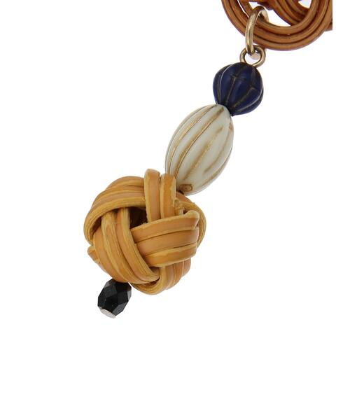 Samansa Mos2（サマンサ モスモス）の「ラタンビーズピアス（ピアス（両耳用）・レディース・ベージュ/オフホワイト・ﾌﾘ-）」の7枚目の写真