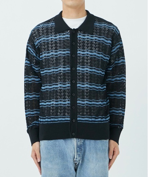 Allege Openwark Boder Cardigan Allege(アレッジ)Openwark Border Cardigan (AL23S-KN01) | Allege