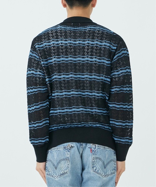 ALLEGE（アレッジ）の「Openwark Boder Cardigan（カーディガン/ボレロ・メンズ・ブラック/ベージュ・2/3）」の15枚目の写真