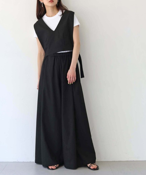 HER CLOSET（ハークローゼット）の「【shemoshelly】WEB限定コットンリネンセットアップ（セットアップ・レディース・ブラック/ベージュ・M）」の15枚目の写真