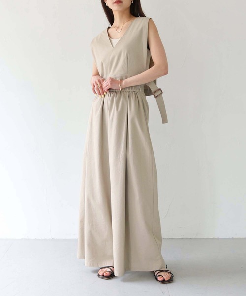 HER CLOSET（ハークローゼット）の「【shemoshelly】WEB限定コットンリネンセットアップ（セットアップ・レディース・ブラック/ベージュ・M）」の20枚目の写真