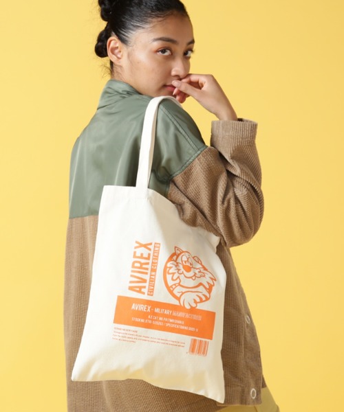AVIREX(アヴィレックス)の「1COLOR TOMCAT TOTE BAG/ 1カラー トムキャットトートバッグ(トートバッグ・レディース・キナリ・FREE)」の1枚目の写真